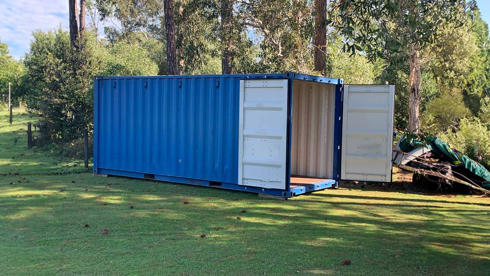 container hire offsite on private property